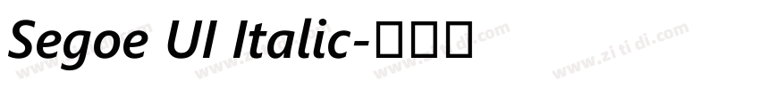Segoe UI Italic字体转换 Segoe UI Italic字体转换